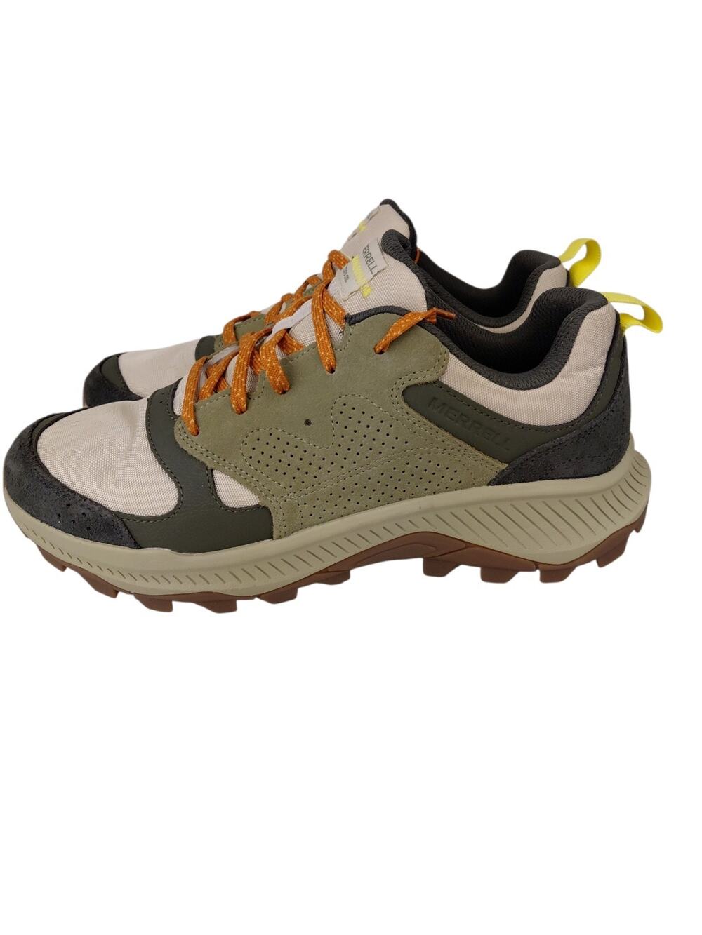 Merrell Tempo Sol Hiking Shoes Men's 10 Moss Green Tan Suede Mesh J038729